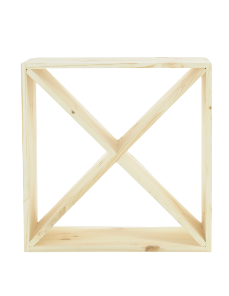 Skrzynkowe regały RW61 - Stojak na wino szafka na butelki regał typu X 50x50x25 cm 24 butelki EKO - product b2b.wamar.biz 3