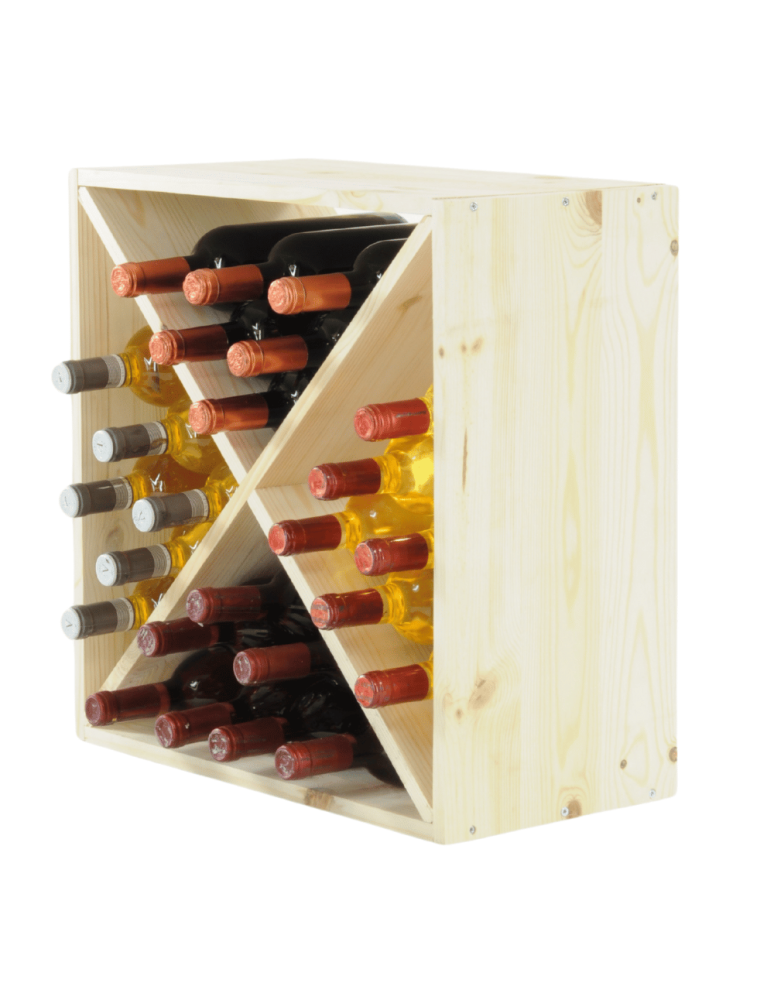 Skrzynkowe regały RW61 - Stojak na wino szafka na butelki regał typu X 50x50x25 cm 24 butelki EKO - product b2b.wamar.biz 5