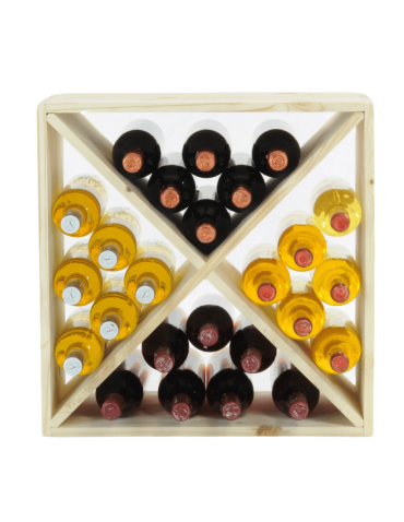 Skrzynkowe regały RW61 - Stojak na wino szafka na butelki regał typu X 50x50x25 cm 24 butelki EKO - product 6