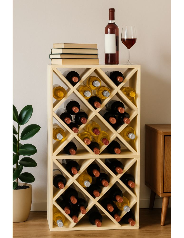 Skrzynkowe regały RW61 - Stojak na wino szafka na butelki regał typu 4X 50x50x25 cm 24 butelki EKO - product b2b.wamar.biz 9