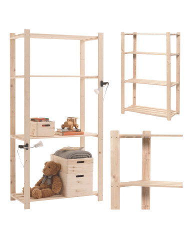 Regał na książki regał na zabawki regał drewniany do spiżarni 170x85x40 eko