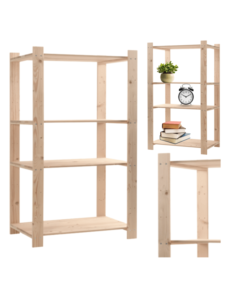 Regały z serii B - Regał na książki regał na zabawki regał drewniany do spiżarni 174x80x49 eko - product b2b.wamar.biz 1
