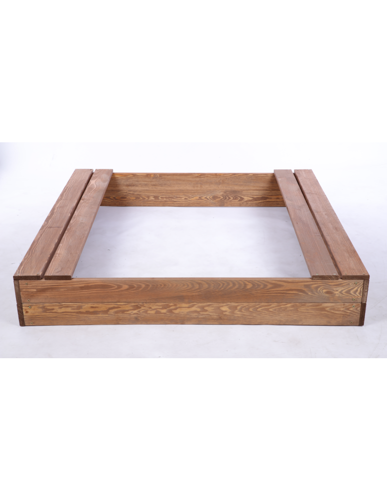 Piaskownice - Piaskownica impregnowana 120x120 z ławeczkami AGRO PLANDEKA eko drewno - product b2b.wamar.biz 3