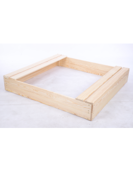 Piaskownica impregnowana 120x120 z ławeczkami AGRO PLANDEKA eko drewno - product 2