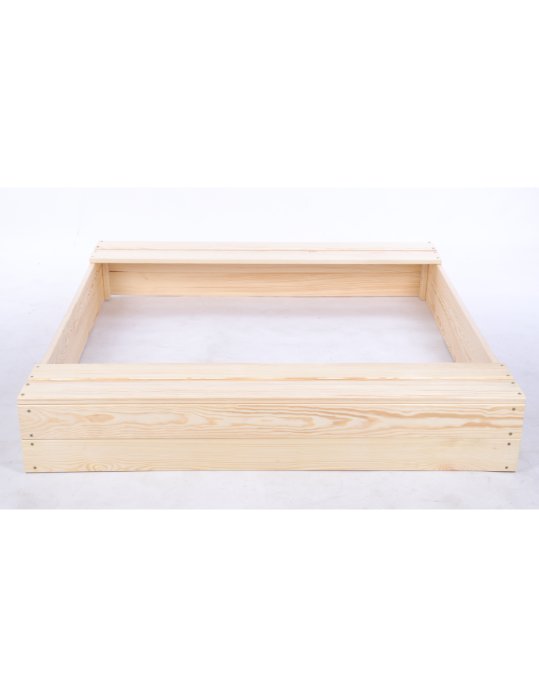 Piaskownice - Piaskownica impregnowana 120x120 z ławeczkami AGRO PLANDEKA eko drewno - produkt b2b.wamar.biz 4