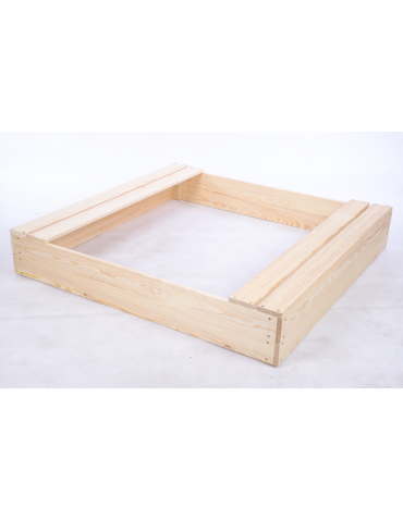 Piaskownica drewniana 120x120 z ławeczkami AGRO PLANDEKA eko drewno - product 2