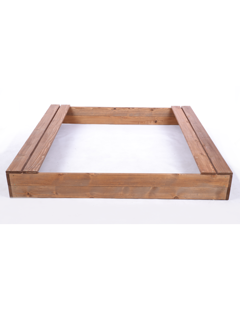 Piaskownice - Piaskownica impregnowana 140x140 z ławeczkami AGRO PLANDEKA eko drewno - produkt b2b.wamar.biz 3