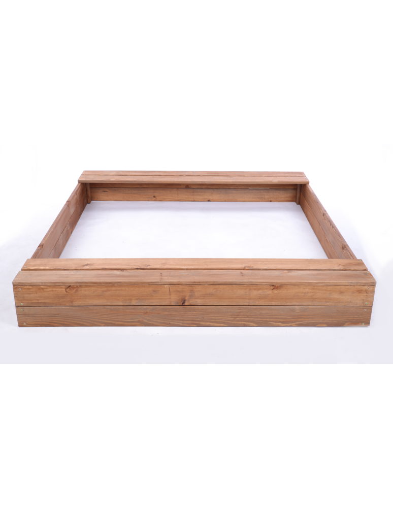 Piaskownice - Piaskownica impregnowana 140x140 z ławeczkami AGRO PLANDEKA eko drewno - produkt b2b.wamar.biz 4