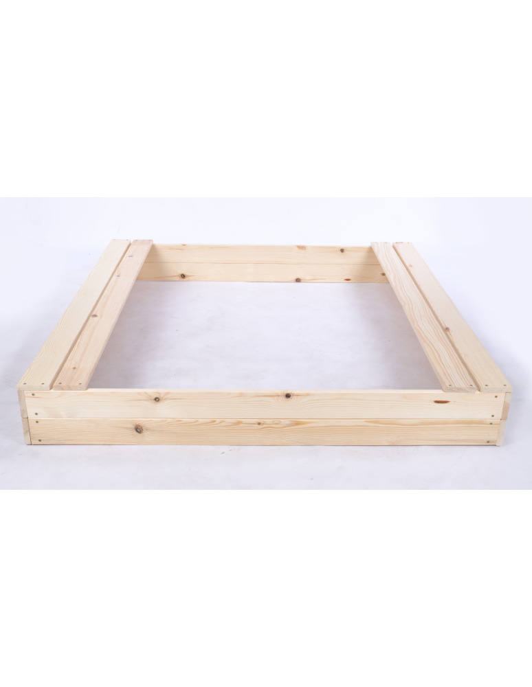 Piaskownice - Piaskownica drewniana 140x140 z ławeczkami AGRO PLANDEKA eko drewno - product b2b.wamar.biz 4