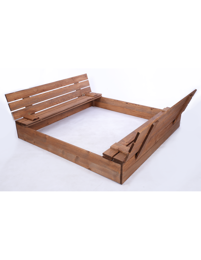 Piaskownice - Piaskownica ZAMYKANA impregnowana 140x140 z ławeczkami AGRO PLANDEKA EKO - product b2b.wamar.biz 2