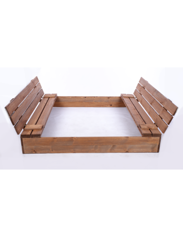 Piaskownice - Piaskownica ZAMYKANA impregnowana 140x140 z ławeczkami AGRO PLANDEKA EKO - product 3