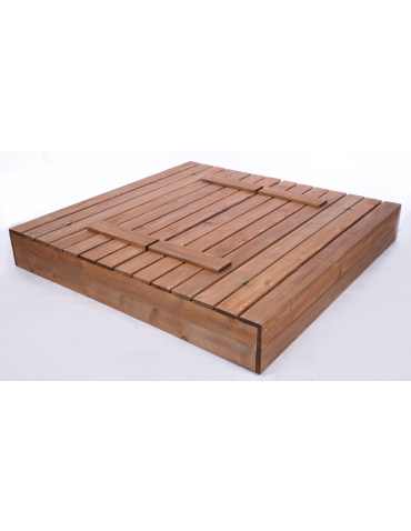 Piaskownice - Piaskownica ZAMYKANA impregnowana 140x140 z ławeczkami AGRO PLANDEKA EKO - product 4