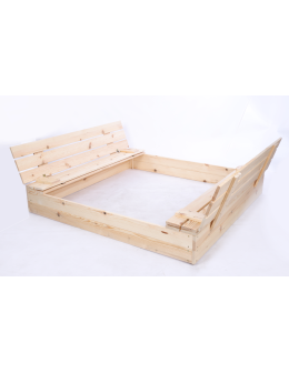 Piaskownica impregnowana 140x140 z ławeczkami AGRO PLANDEKA Z POKRYWĄ EKO - product 2