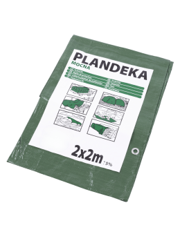 Plandeka wodoodporna MOCNA PE z oczkami 2x2m WZMACNIANA GRUBA okryciowa UV - product 2