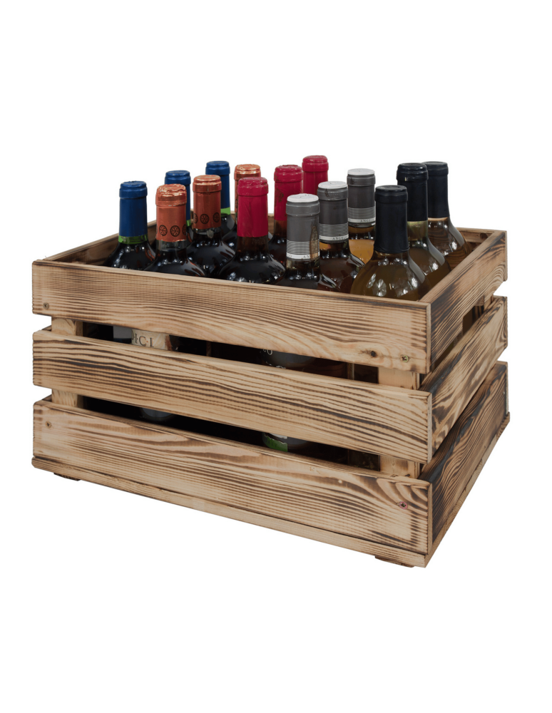 Skrzynki drewniane na ścianę- wino małe i duże rozmiary SD - Drewniana skrzynka na owoce warzywa skrzyneczka 40x30 cm z rączkami SOSNOWA - product b2b.wamar.biz 2