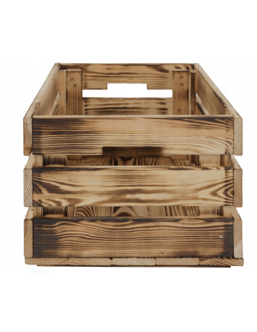 Skrzynki drewniane na ścianę- wino małe i duże rozmiary SD - Drewniana skrzynka na owoce warzywa skrzyneczka 40x30 cm z rączkami SOSNOWA - product 4