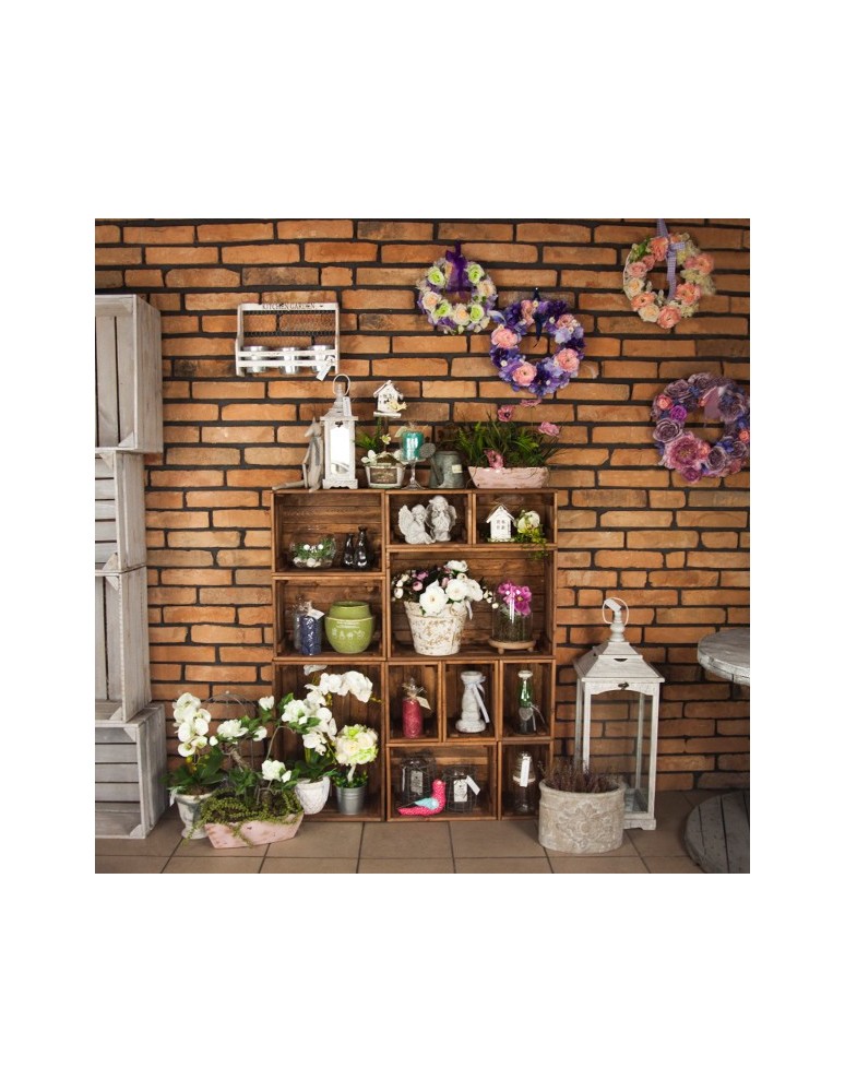 Skrzynki drewniane na ścianę- wino małe i duże rozmiary SD - Drewniana skrzynka na owoce warzywa skrzyneczka 40x30 cm z rączkami SOSNOWA - product b2b.wamar.biz 10