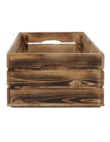 Skrzynki drewniane na ścianę- wino małe i duże rozmiary SD - Drewniana skrzynka na owoce warzywa pudełko 60x40 z rączkami TRWAŁA DUŻA - product 4