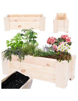 Donica drewniana ogrodowa warzywna doniczka na balkon szer. 80 cm FOLIA