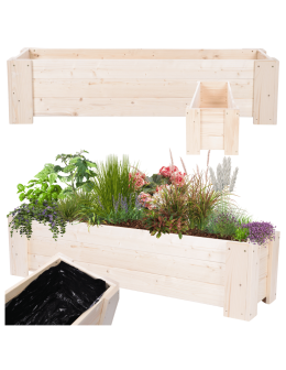 Donica drewniana ogrodowa IMPREGNAT doniczka na balkon szer. 117 cm FOLIA