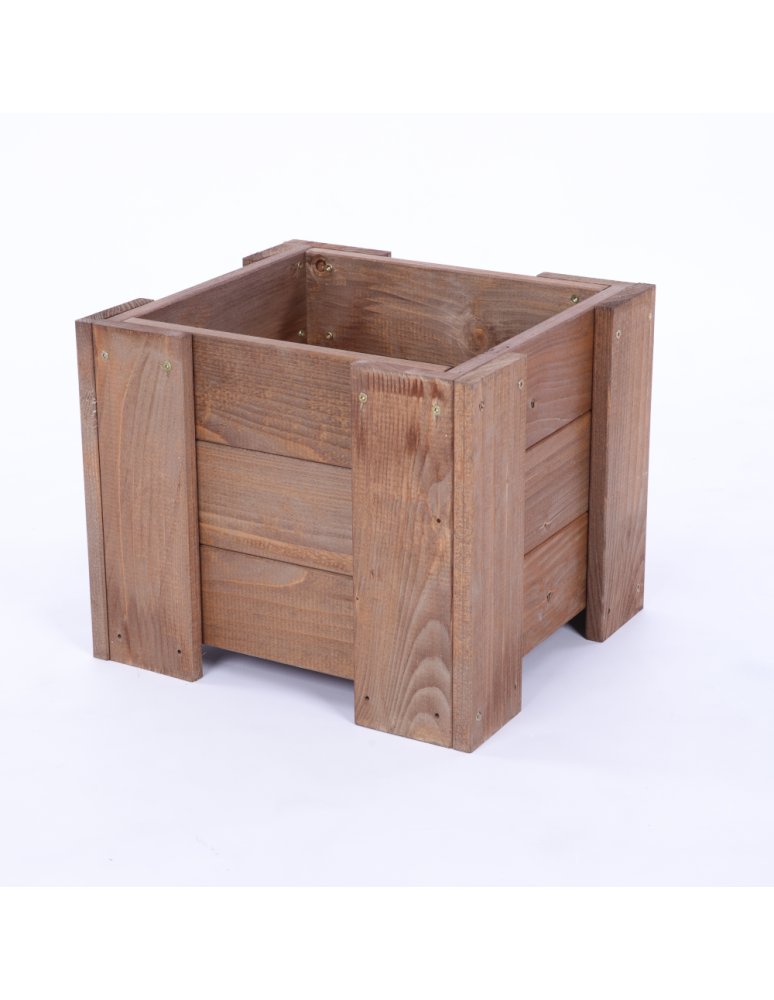 Duże Donice Drewniane Ogrodowe - Donica drewniana IMPREGNAT warzywna doniczka na balkon szer. 30 cm FOLIA - product b2b.wamar.biz 2