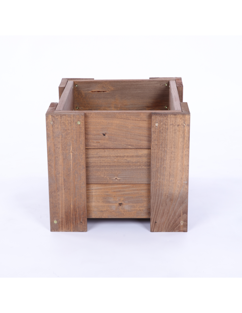 Duże Donice Drewniane Ogrodowe - Donica drewniana IMPREGNAT warzywna doniczka na balkon szer. 30 cm FOLIA - product b2b.wamar.biz 3