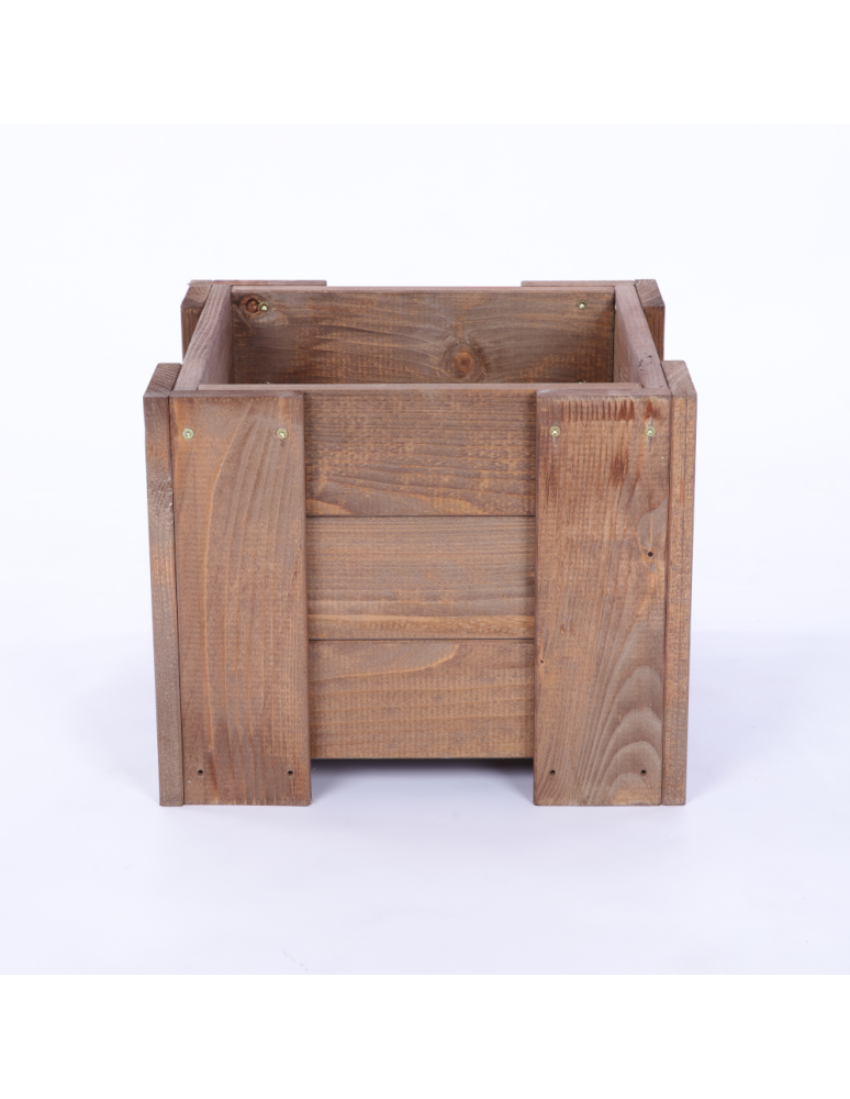 Duże Donice Drewniane Ogrodowe - Donica drewniana IMPREGNAT warzywna doniczka na balkon szer. 30 cm FOLIA - product b2b.wamar.biz 4