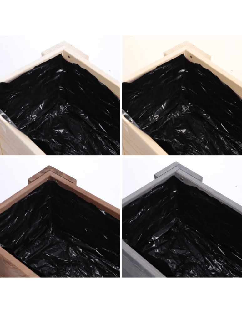 Duże Donice Drewniane Ogrodowe - Donica drewniana IMPREGNAT warzywna doniczka na balkon szer. 30 cm FOLIA - product b2b.wamar.biz 7