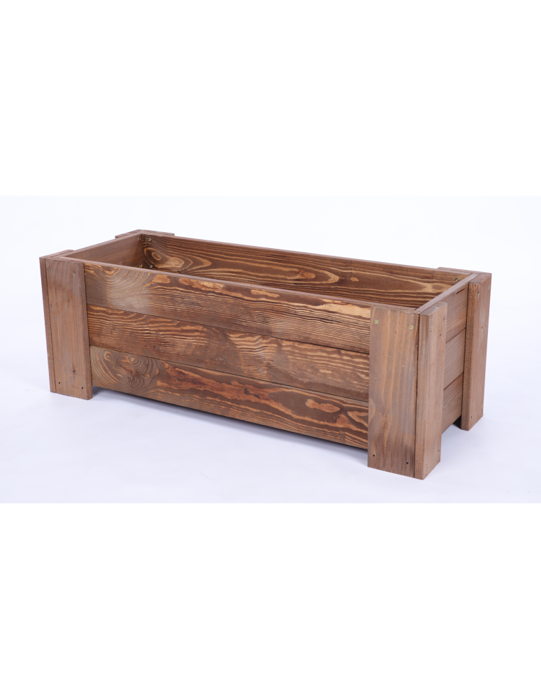 Duże Donice Drewniane Ogrodowe - Donica drewniana IMPREGNAT warzywna doniczka na balkon szer. 60 cm FOLIA - product b2b.wamar.biz 2