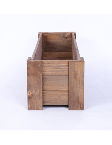 Duże Donice Drewniane Ogrodowe - Donica drewniana IMPREGNAT warzywna doniczka na balkon szer. 117 cm FOLIA - product 4