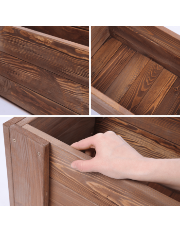 Duże Donice Drewniane Ogrodowe - Donica drewniana IMPREGNAT warzywna doniczka na balkon szer. 137 cm FOLIA - product 5