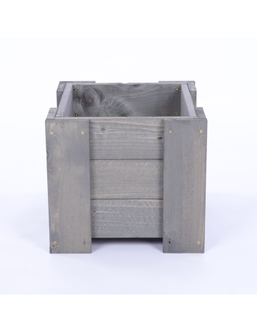 Duże Donice Drewniane Ogrodowe - Donica drewniana IMPREGNAT warzywna doniczka tarasowa szer. 30 cm FOLIA - produkt 4