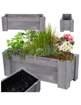 Donica drewniana IMPREGNAT warzywna doniczka tarasowa szer. 60 cm FOLIA