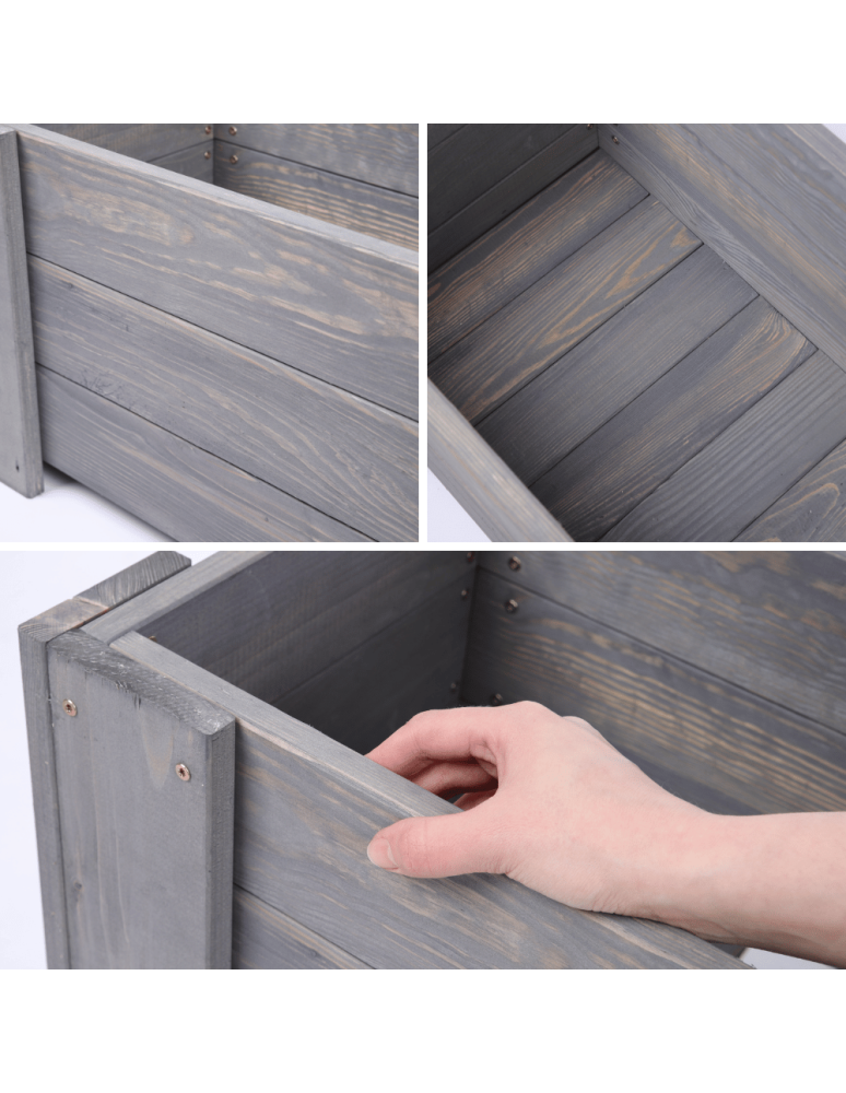 Duże Donice Drewniane Ogrodowe - Donica drewniana IMPREGNAT warzywna doniczka tarasowa szer. 137 cm FOLIA - product b2b.wamar.biz 5