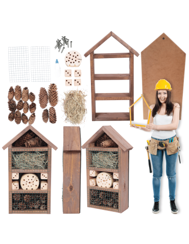 Domek dla owadów HOTEL DO SAMODZIELNEGO MONTAŻU MEGA DUŻY aż 47cm! DIY