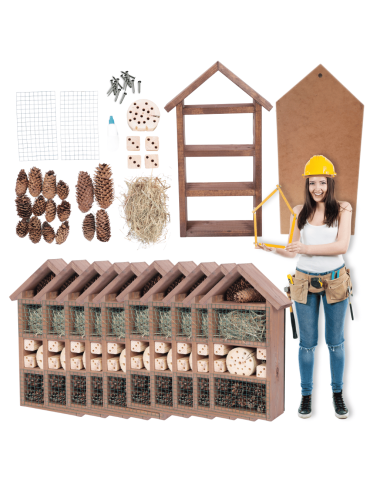 10x Domek dla owadów HOTEL DO SAMODZIELNEGO MONTAŻU MEGA DUŻY aż 47cm! DIY