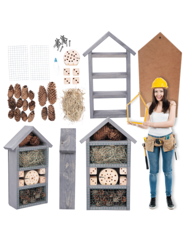 Domek dla owadów HOTEL DO SAMODZIELNEGO MONTAŻU MEGA DUŻY aż 47cm! DIY