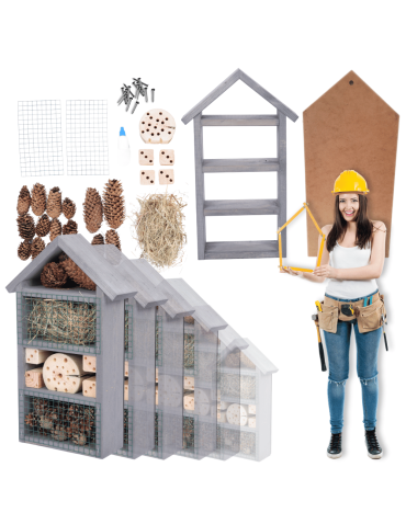 30x Domek dla owadów HOTEL DO SAMODZIELNEGO MONTAŻU MEGA DUŻY aż 47cm! DIY
