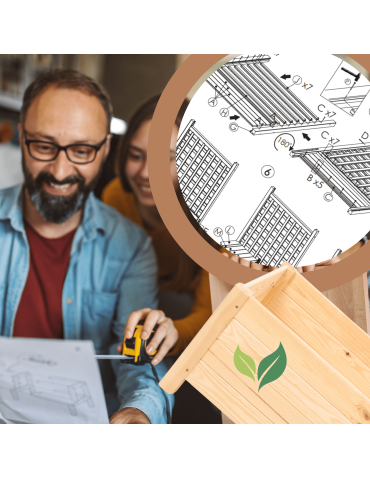 DNC - Nadstawka do pergoli drewnianej ogrodowej szer. 40cm MODUŁOWA IMPREGNACJA - product 12