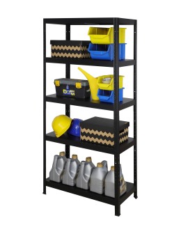 Regał cały metalowy 180x80x40 stojak warsztatowy 130kg/p magazynowy czarny - product 2