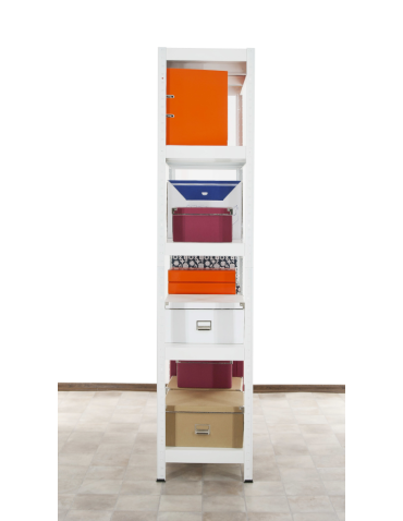 Regały całometalowe Elara - Regał cały metalowy 180x60x40 stojak warsztatowy 130kg/p magazynowy biały - product 4