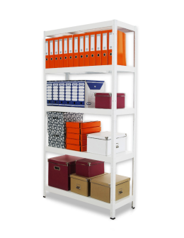 Regał cały metalowy 180x90x40 stojak warsztatowy 130kg/p magazynowy biały - product 2