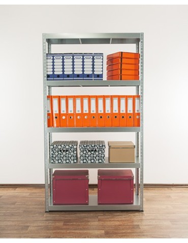 Regały całometalowe Elara - Regał cały metalowy 180x80x40 stojak warsztatowy 130kg/p magazynowy ocynk - product 4