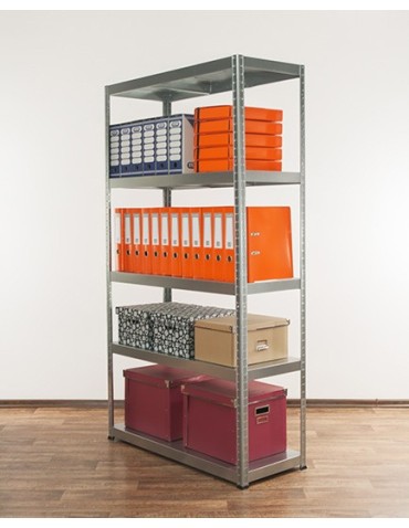 Regały całometalowe Elara - Regał cały metalowy 180x90x40 stojak warsztatowy 130kg/p magazynowy ocynk - product 3