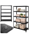 Regał cały metalowy 180x120x40 stojak warsztatowy 100kg/p magazynowy czarny
