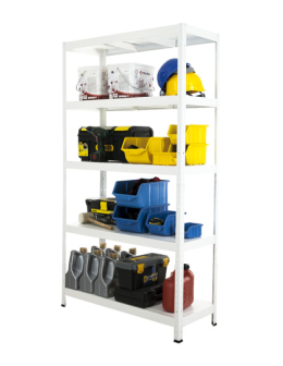 Regał cały metalowy 180x120x40 stojak warsztatowy 100kg/p magazynowy biały - product 2