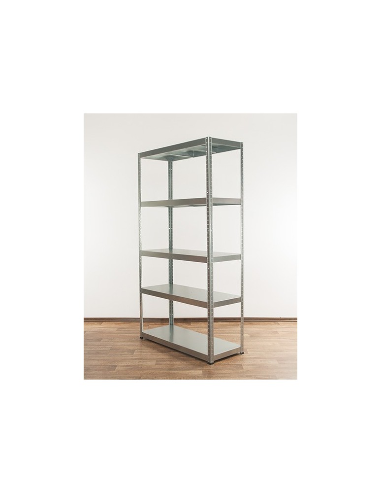 Regały całometalowe Elara - Regał cały metalowy 180x120x40 stojak warsztatowy 100kg/p magazynowy ocynk - product b2b.wamar.biz 2