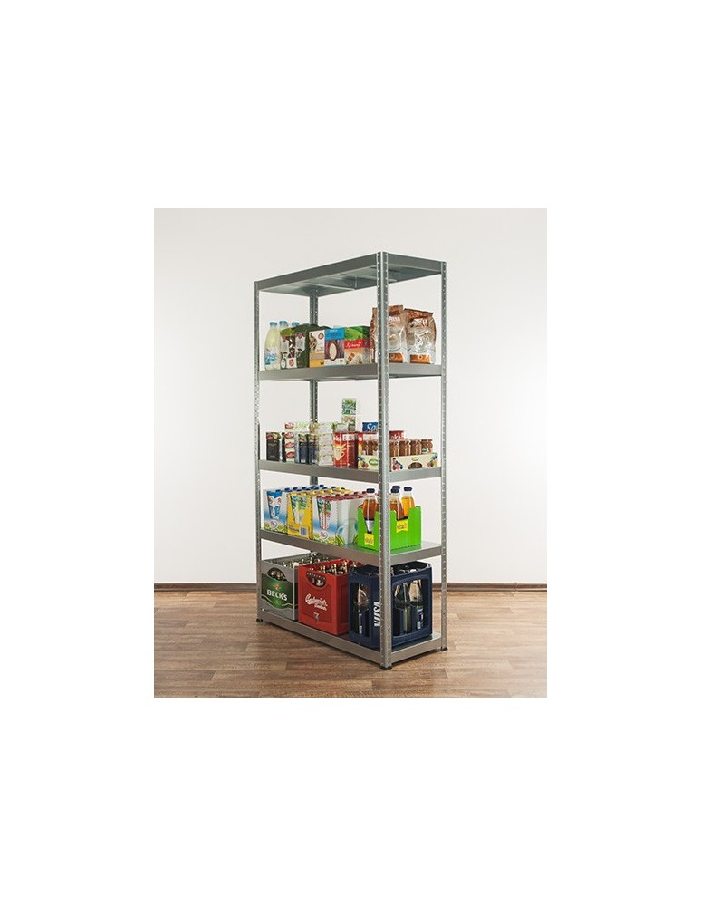 Regały całometalowe Elara - Regał cały metalowy 180x120x40 stojak warsztatowy 100kg/p magazynowy ocynk - product b2b.wamar.biz 3