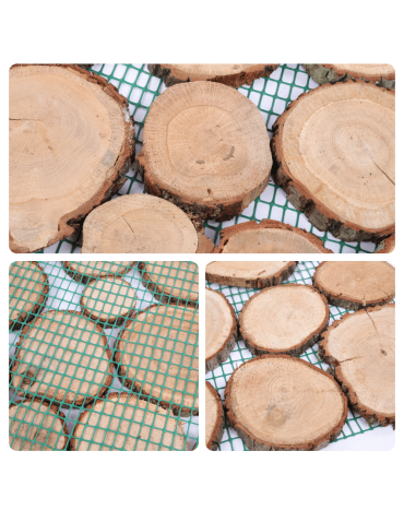 Ścieżki ogrodowe - Ścieżka ogrodowa 80x50X2 cm chodnik plastry drewna DĄB ścieżki EKO DREWNO - product 7