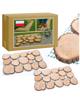 Ścieżka ogrodowa 80x50X2 cm chodnik plastry drewna DĄB ścieżki EKO DREWNO X2